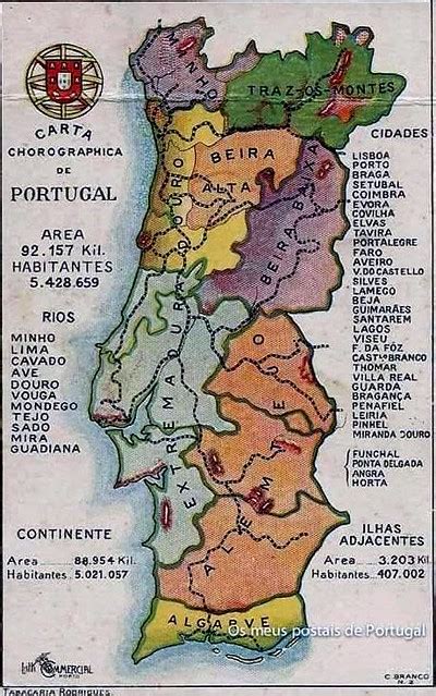 Mapa de Portugal Continental utilizado nas escolas primári Flickr
