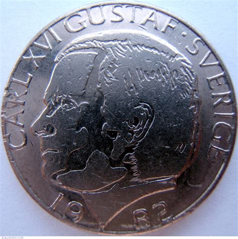 1 krona 1982 carl xvi gustaf 1973 present sweden coin 3717