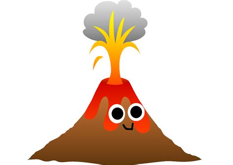 Cute Volcano Cartoon