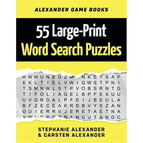 55 Large Print Word Search Puzzles Fun Brain Games For Adults And