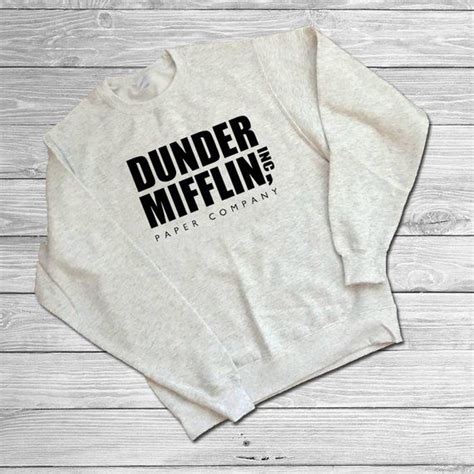 Dunder Mifflin Crewneck Sweatshirt From The Office Dwight Schrute Jim
