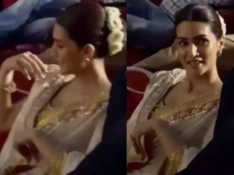 Video Of Kriti Sanon Sitting On Floor At Adipurush Trailer Launch Goes Viral