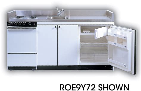 Acme Rog10y72 Compact Kitchen With Stainless Steel Countertop 4 Gas