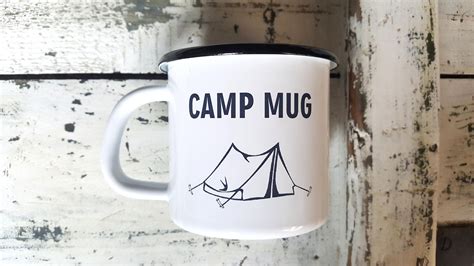Camp Mug Camping Coffee Cup Enamel Personalized Mug Tent Mug