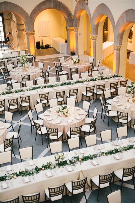 Rectangle Table Setup For Wedding Reception