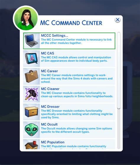 The Sims 4 Mod Mc Control Center