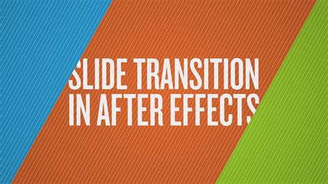 How To Create A Slide Transition In After Effects Ukramedia