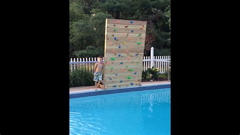Build Your Own Climbing Rock Wall For Your Pool Youtube