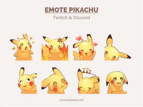 Pack Pikachu Emotes For Twitch Pokemon Emoticons Etsy Uk Hot Sex Picture