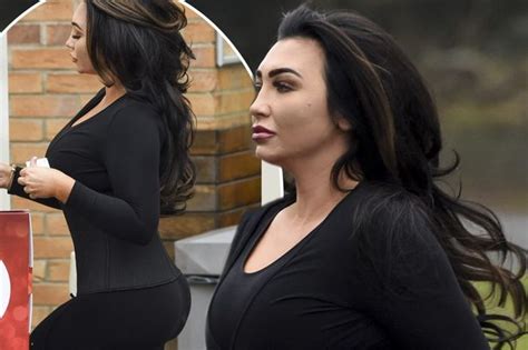 lauren goodger flaunts incredibly curvaceous figure and pert derrière in skintight corset after