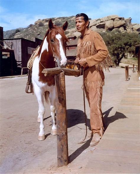 Jay Silverheels As Tonto With His Horse Scout In The Lone Ranger