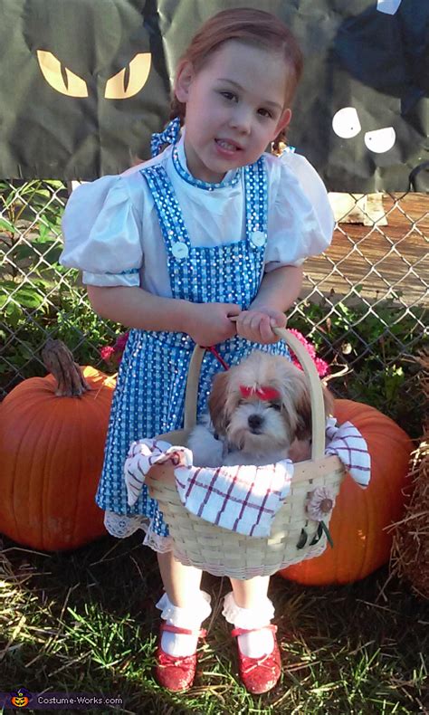 Wizard Of Oz Dorothy And Toto Costume Photo