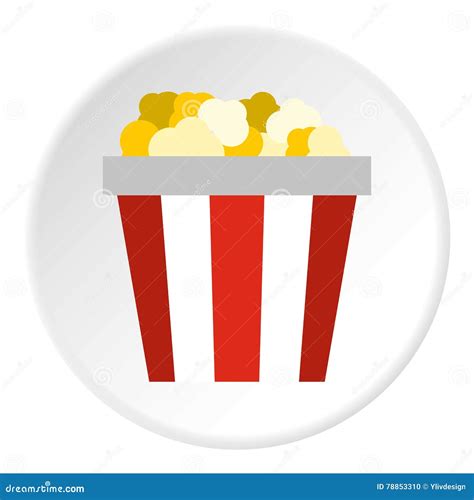 Popcorn Box Icon Flat Style Stock Vector Illustration Of Object