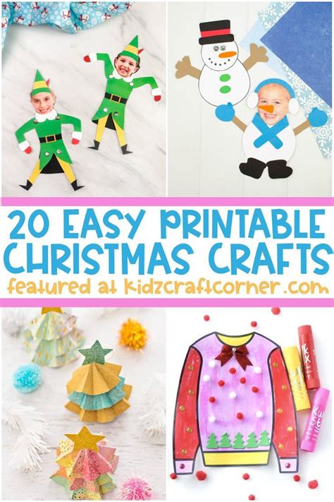 20 Printable Christmas Crafts Kids Can Make Christmas Crafts For Kids