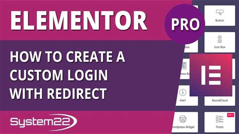 Elementor Pro How To Create Custom Login With Redirect Youtube