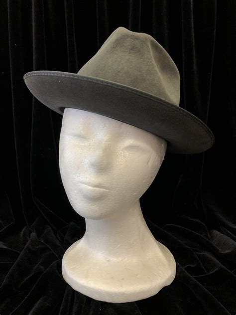 Vintage Mallory By Stetson Gray Fedora Wool Hat 685 Gem