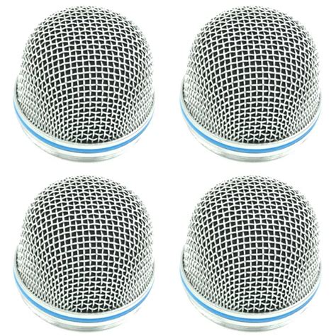 4pcs New Metal Microphone Replacement Ball Head Mesh Microphone Grille