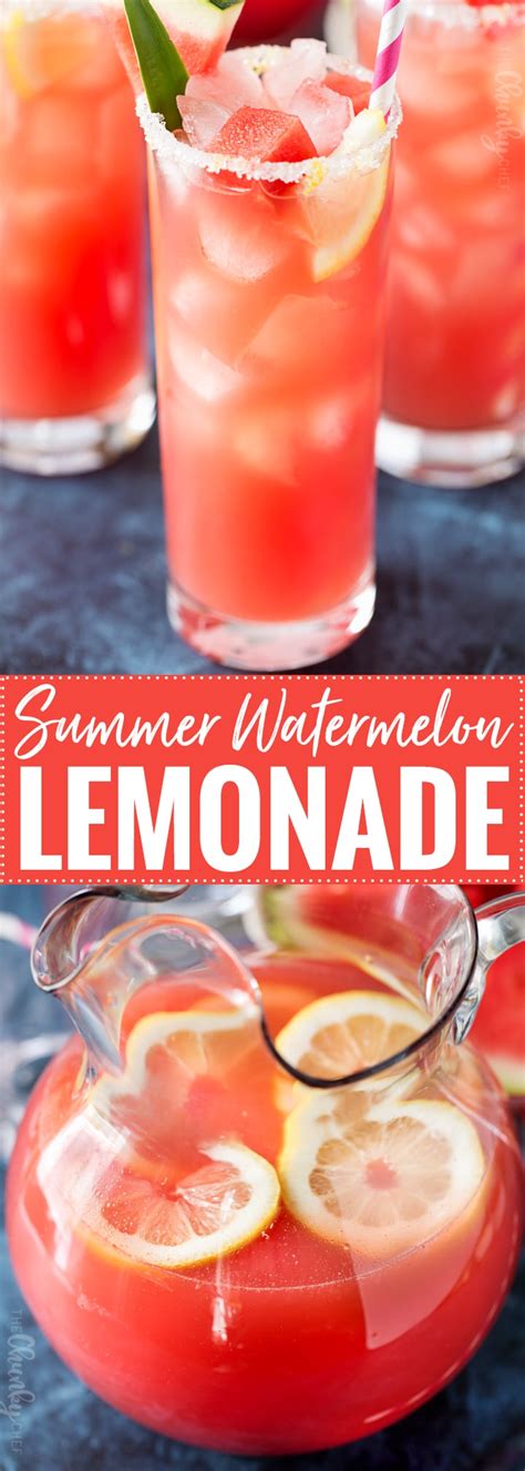 Summer Watermelon Lemonade The Chunky Chef