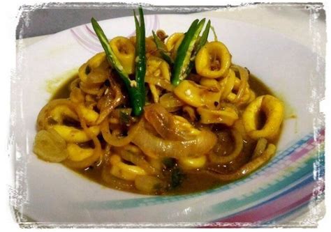 Bahan guna sos tiram, lada sulah, cendawan tiram. Resepi Sotong Masak Kunyit So Delicious and Simple ...