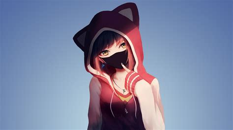 Cute Anime Hoodie Girl Wallpapers Wallpaper Cave