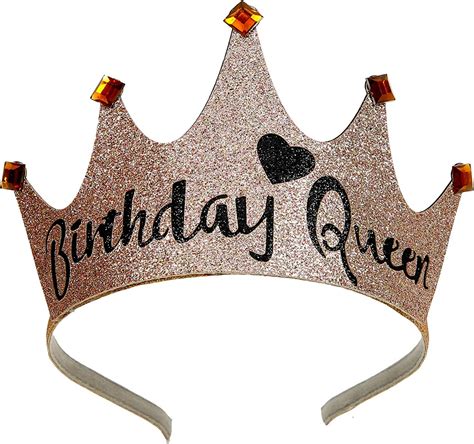 Nuolich Birthday Crown For Women Birthday Queen Headband Girls Rose