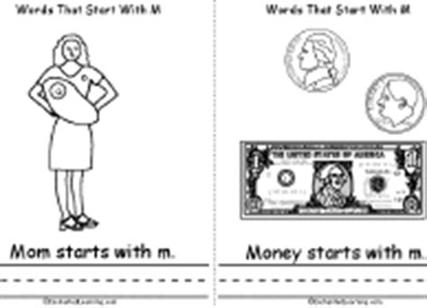 Words are listed in alphabetical order. Words That Start With M Book, A Printable Book: Mom, Money ...