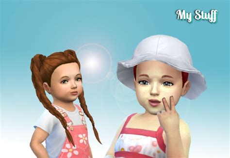 Long Braids For Toddlers At My Stuff Sims 4 Updates