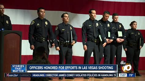 Sdpd Officers Awarded For Bravery During Las Vegas Shooting
