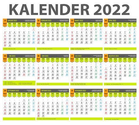 11 Link Download Pdf Kalender 2022 Dan Jadwal Libur Nasional Serta Cuti