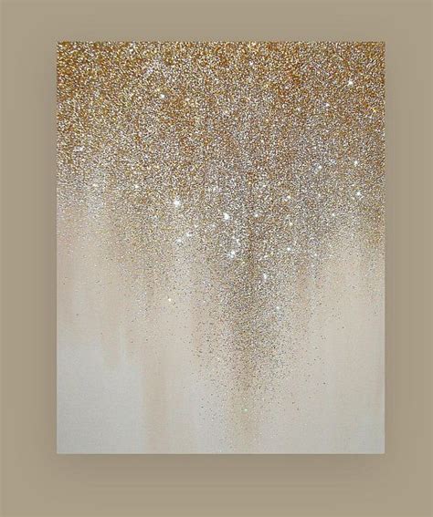 Glitter Art Painting Acrylic Abstract Original Art On Canvas By Ora