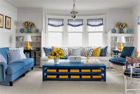 Pin By Lynda Clover On Rooms Blue And Yellow Living Room Yellow