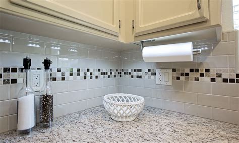 Kitchen Backsplash Accent Tile Kitchen Backsplash White Subway Tile