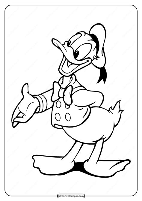 Printable funny donald duck coloring pages pdf for kids. Free Printable Donald Duck Pdf Coloring Page 12