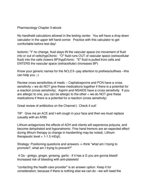Session 2 recap FROM KAPLAN NCLEX REVIEW - Pharmacology Chapter 3-ebook