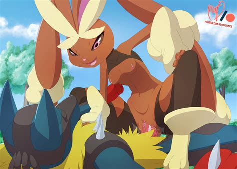 Image Lopunny Lucario MegaLopunny MegaLucario Mega Evolution MrPloxy Porkyman Animated