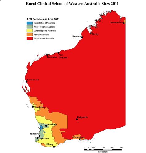 Map Of Western Australia Showing The Location Of RCSWA Undergraduate Download Scientific