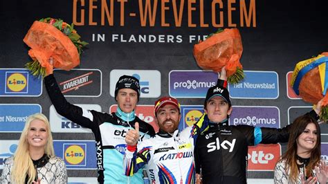 Check out rankings and live scores : Gent- Wevelgem 2015 Luca Paolini, Niki Terpstra, Geraint ...