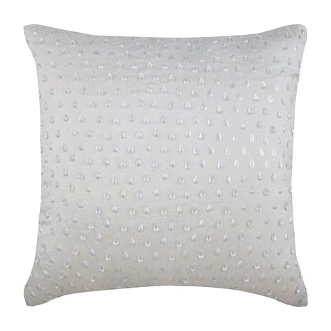 Luxury White Sequin Pillow Cases 24x24 Silk Pillowcase Handmade