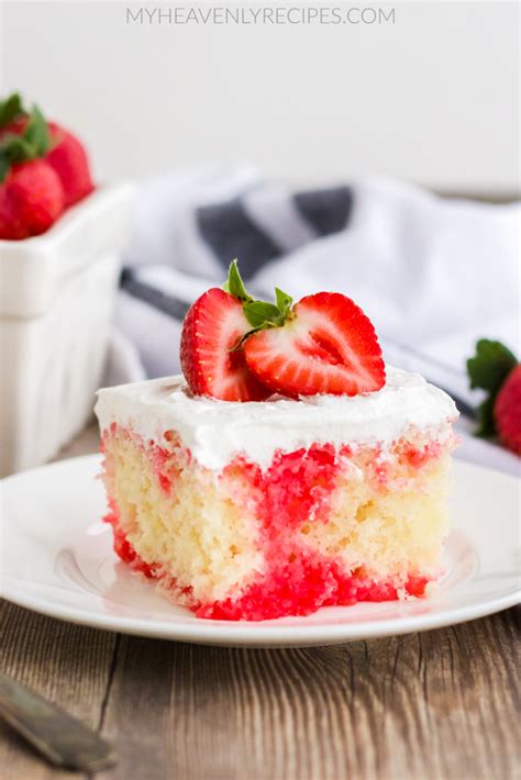 Strawberry Poke Cake Using Jello My Heavenly Recipes