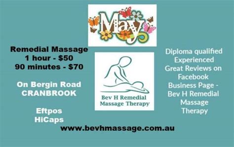 Bev H Remedial Massage Therapy Massages Gumtree Australia Townsville City Cranbrook