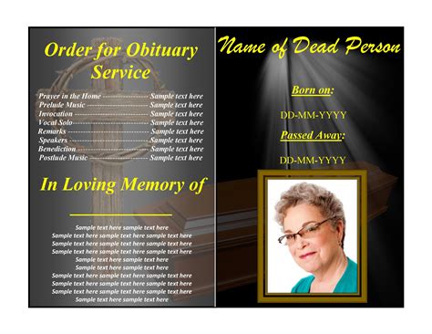 Page Photos Funeral Program Template Funeral Templates Porn Sex Picture