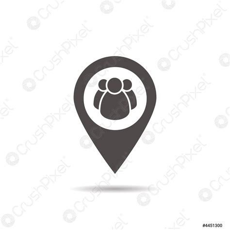 Meeting Point Location Icon Stock Vector 4451300 Crushpixel