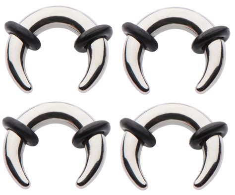 6g 8g 10g 12g Steel Pinchers For Ears Septum Horseshoe Gauges