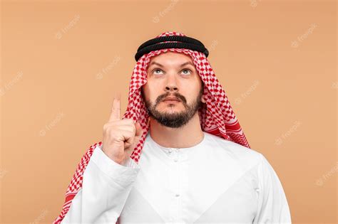 premium photo expressive arab guy posing