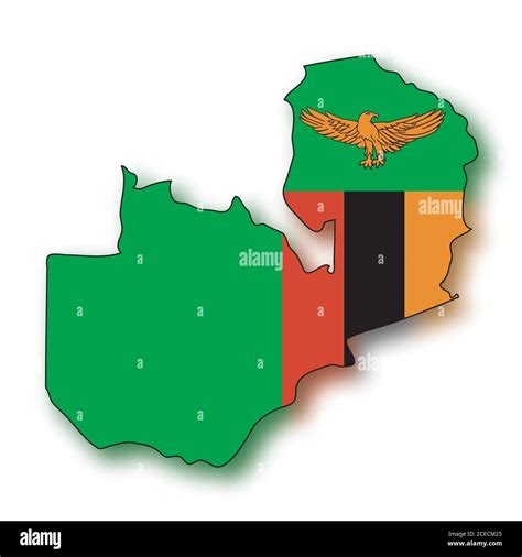 Zambia Map Flag Stock Vector Image And Art Alamy