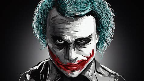 Joker Heath Ledger Art 4k Wallpaperhd Superheroes Wallpapers4k