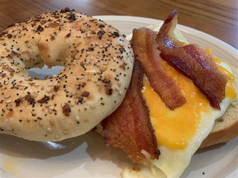 Bacon Egg And Cheese On A Everything Bagel