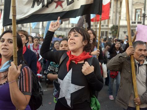 Argentina Protests Thousands Takes Part In Mass Demonstrations To Condemn Violence Against