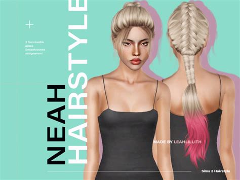 Leah Lilliths Leahlillith Neah Hair In 2020 Sims Hair Sims Sims 3 Mods