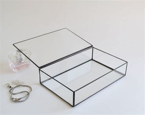 Glass Box Glass Display Box Glass Jewelry Box Wedding Display Etsy Glass Jewelry Box Glass